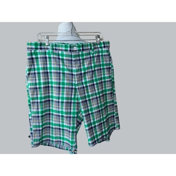 IZOD MENS MULTI COLOR PLAID GOLF SHORTS SIZE 36 - Picture 1 of 6